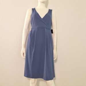 Eddie Bauer Blue Midi Dress With Pockets